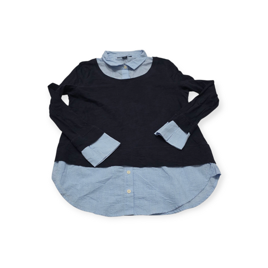 Blusa Tommy Hilfiger De Mujer Grande L Azul Marino