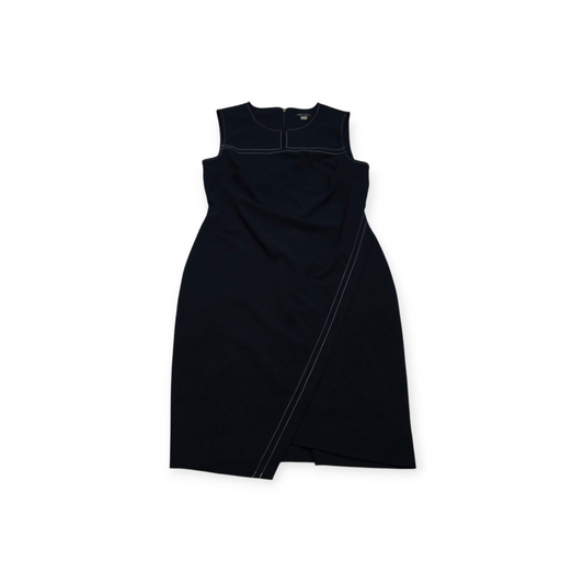 Vestido Tommy Hilfiger Azul Marino Sin Mangas Lineas Blancas