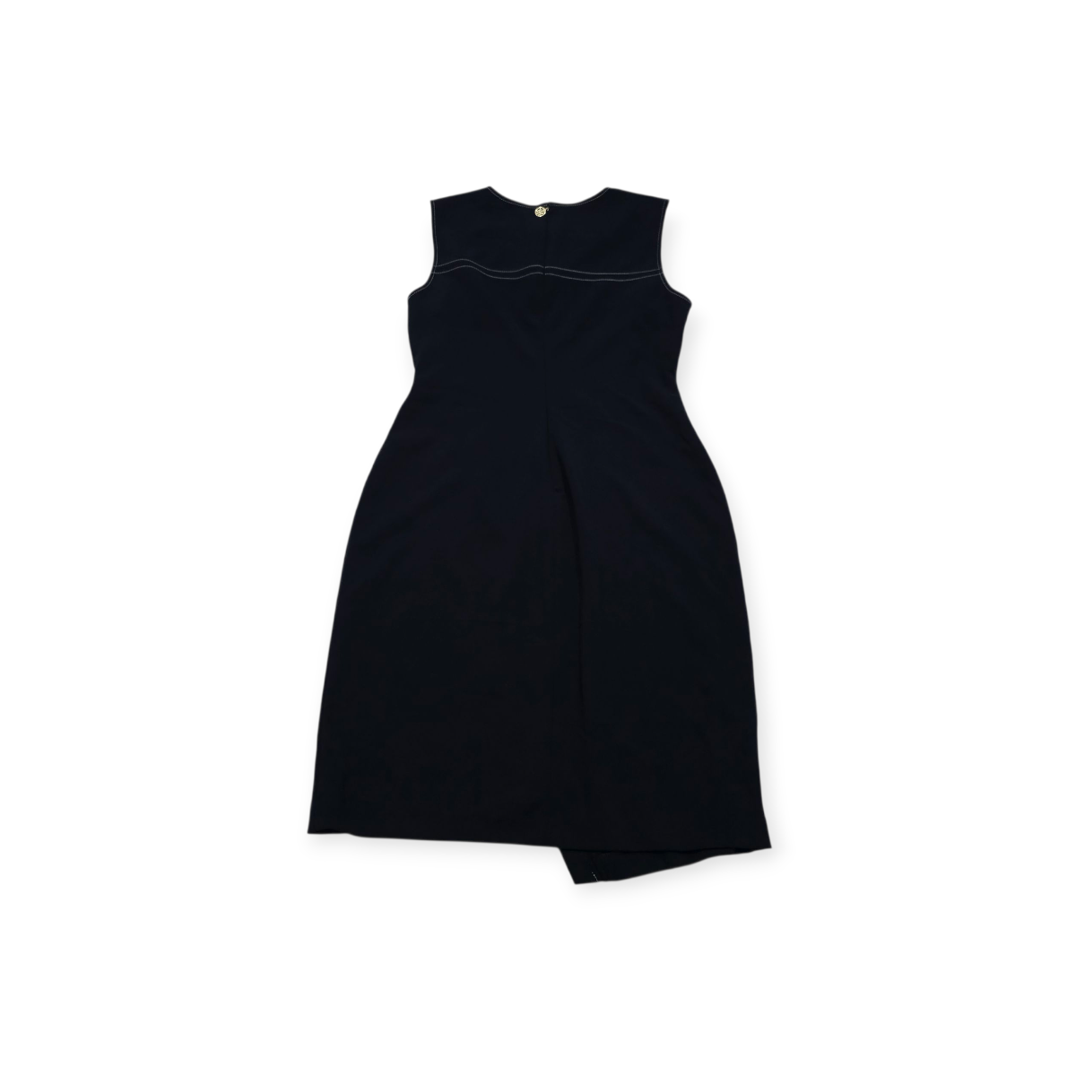 Vestido Tommy Hilfiger Azul Marino Sin Mangas Lineas Blancas