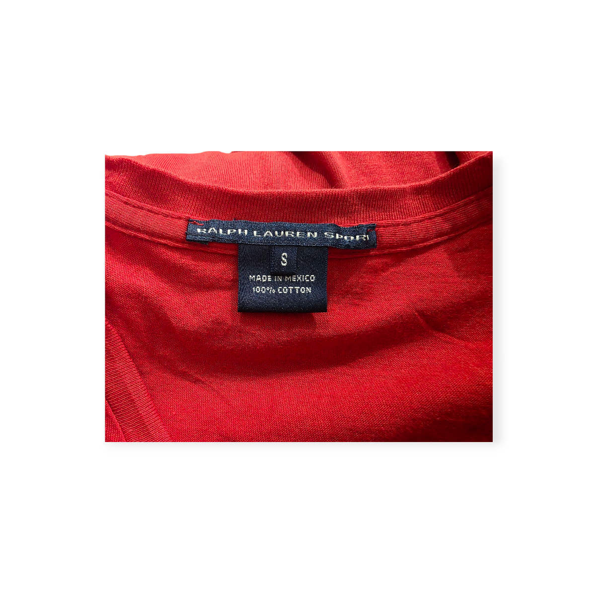 Playera Ralph Lauren Sport Chico S Color Rojo De Mujer