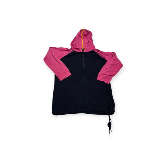 Playera Con Gorro Ralph Lauren Xl Rosa Con Azul Manga 3/4