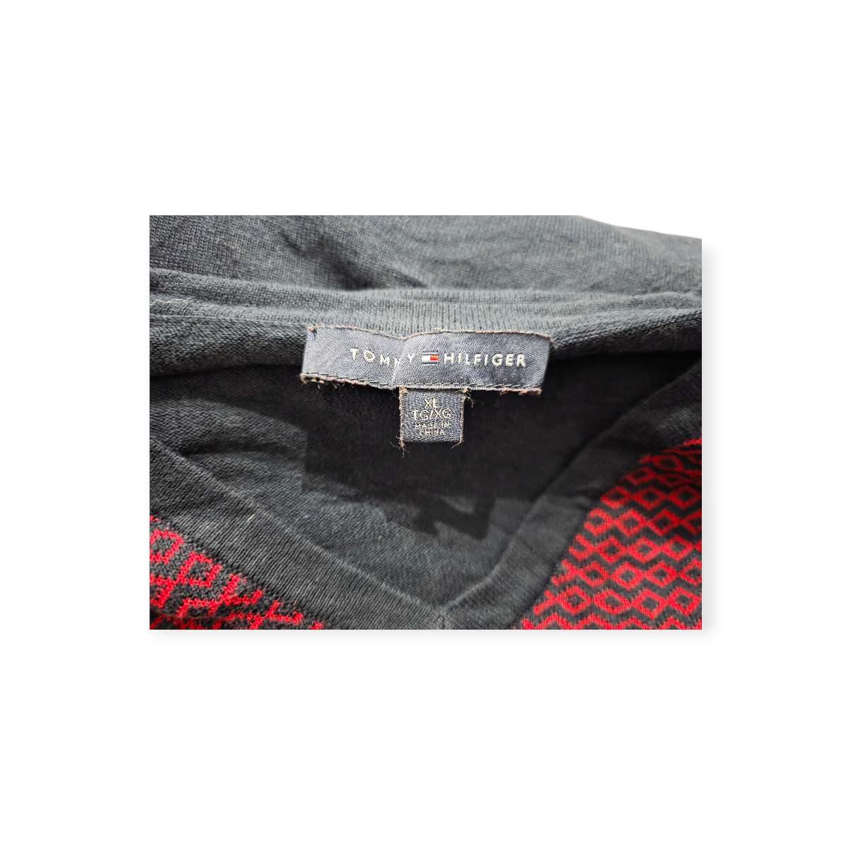 Sueter Tommy Hilfiger Xgrand Xlazul Marino Con Rojo De Mujer