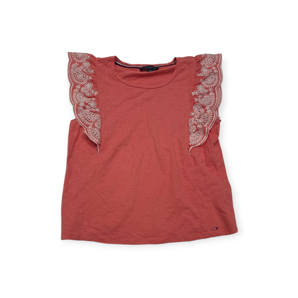 Blusa Tommy Hilfiger Xgrande Xl Coral Sin Mangas