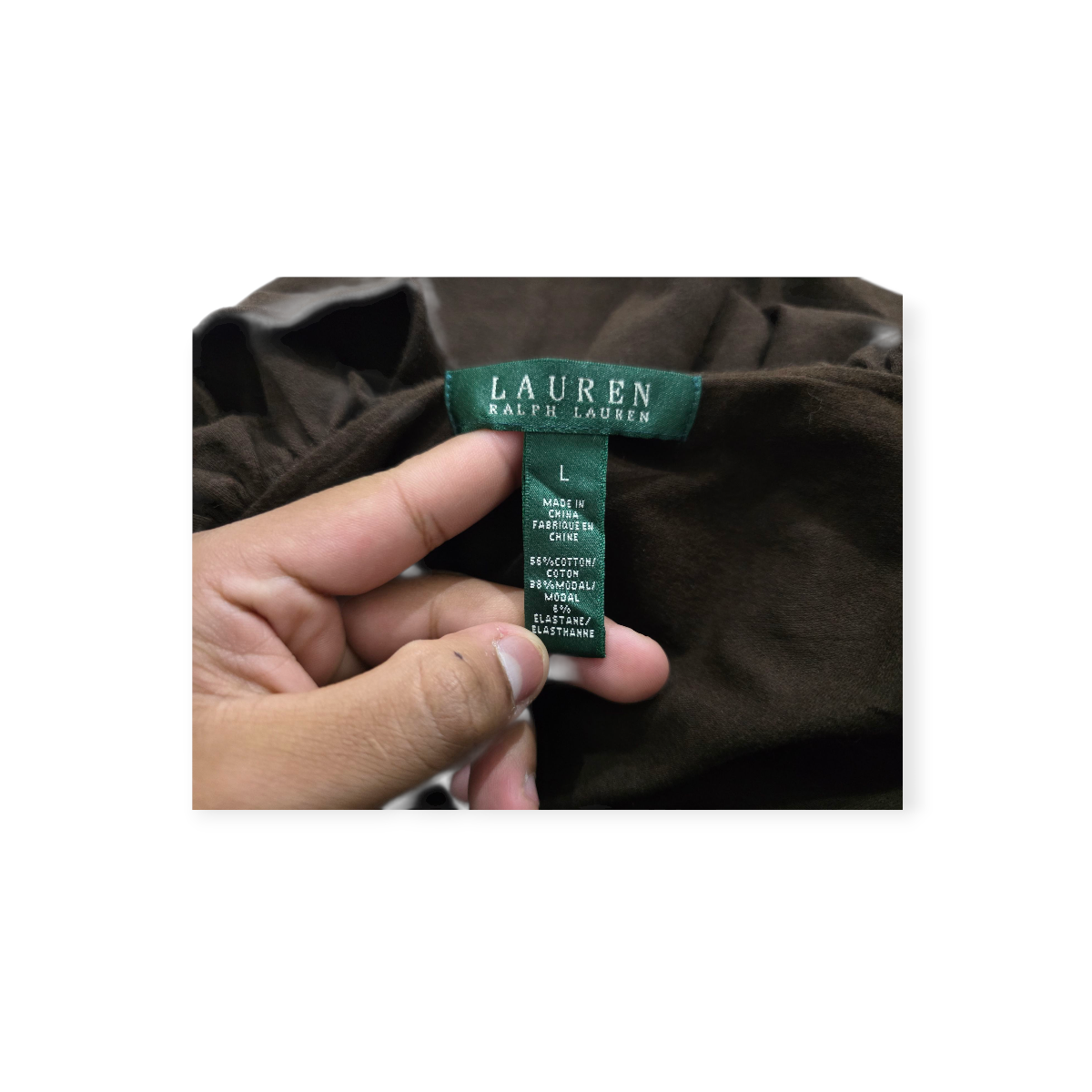 Vestido Ralph Lauren De Mujer Grande L Sin Mangas Color Cafe