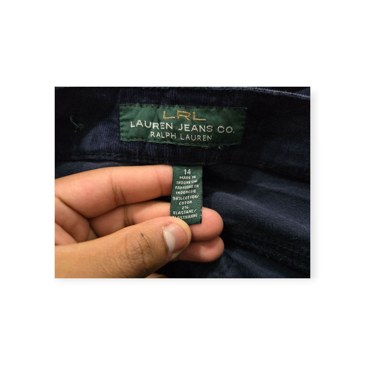 Pantalon Ralph Lauren De Pana Talla 14 Color Marino