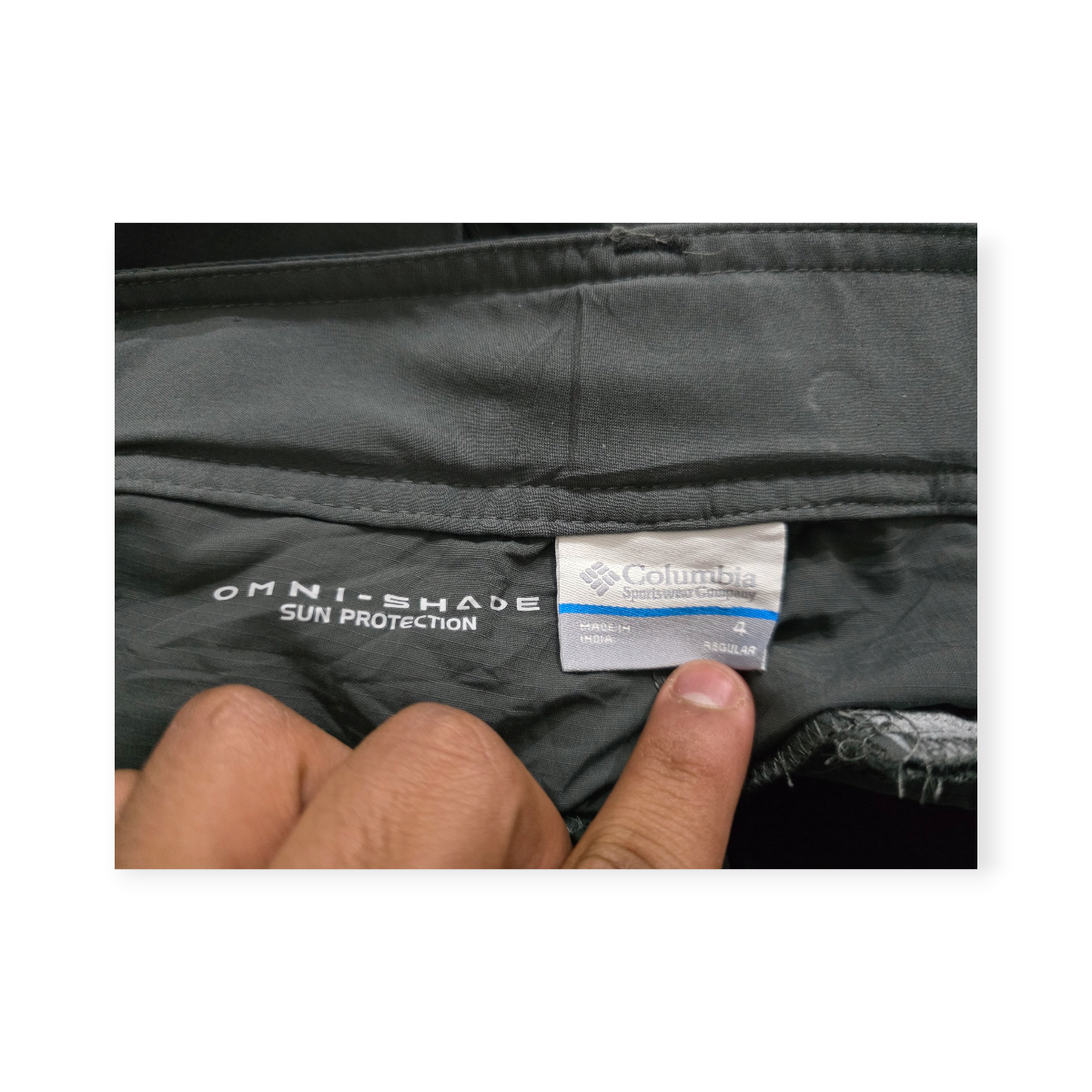 Pantalon Columbia Omnishade Gris 4 Regular Sun Protection