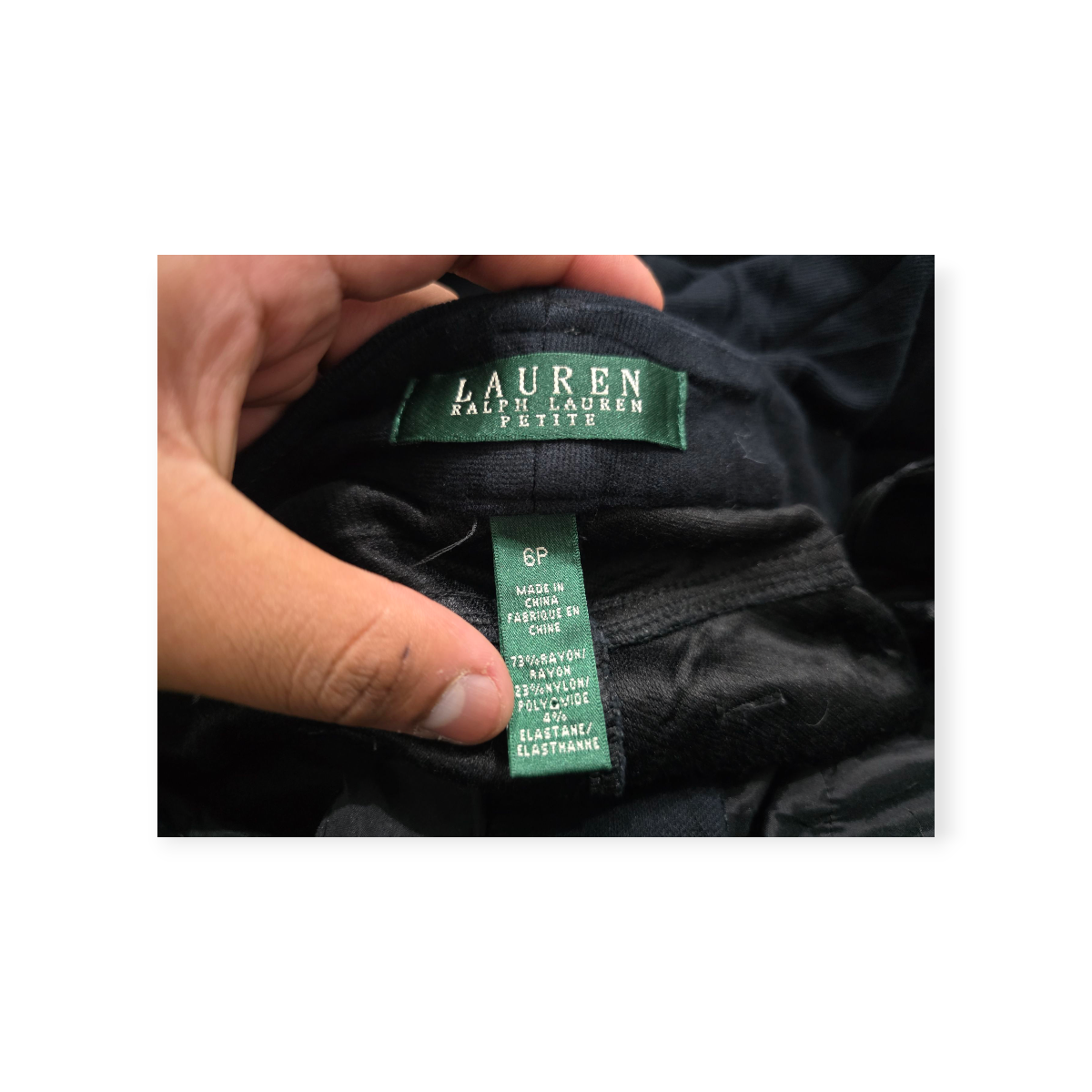 Pantalon Ralph Lauren Talla 6 Petite Negro De Ratón