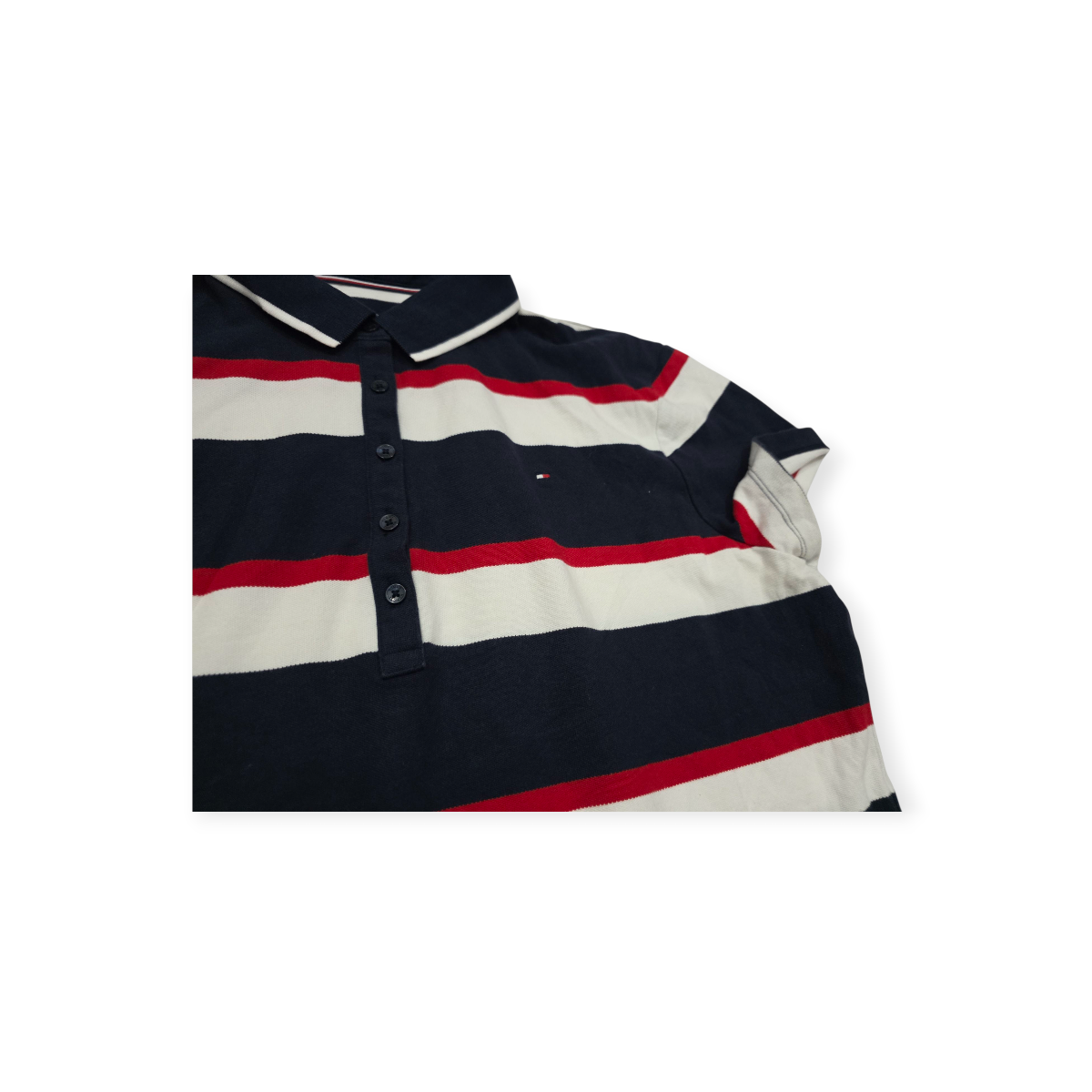 Playera Tommy Hilfiger Xgrande Classic Fit Azul/blanco/ Roja