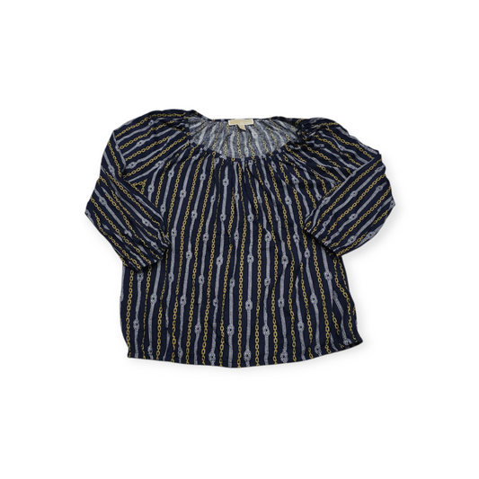 Blusa Michael Kors Grande L Azul Print De Cadenas