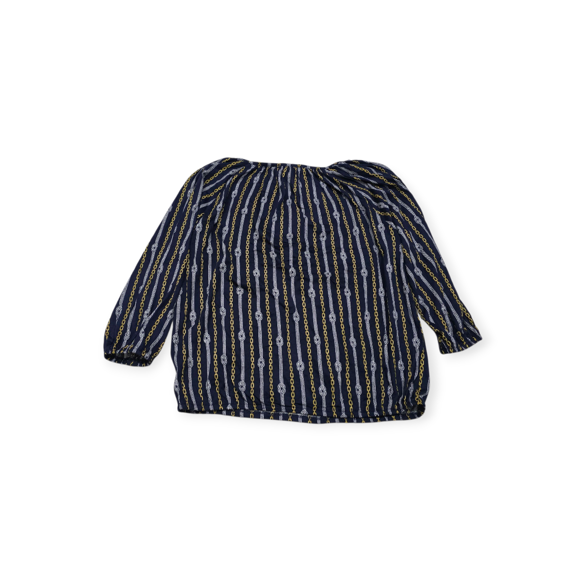 Blusa Michael Kors Grande L Azul Print De Cadenas