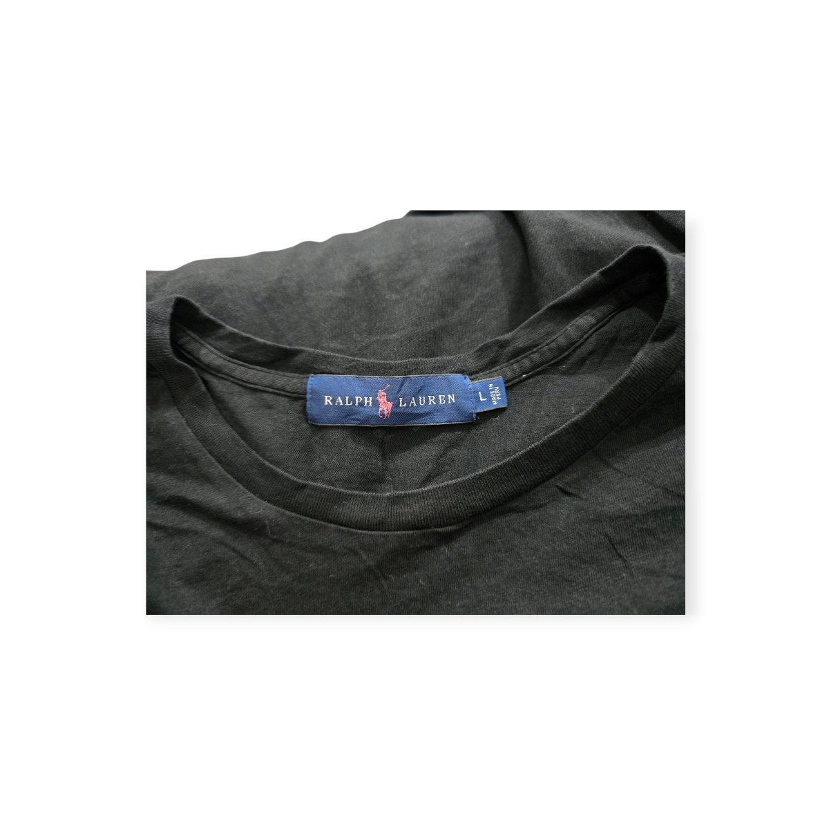 Playera Ralph Lauren Grande L Negra Pony Rosa