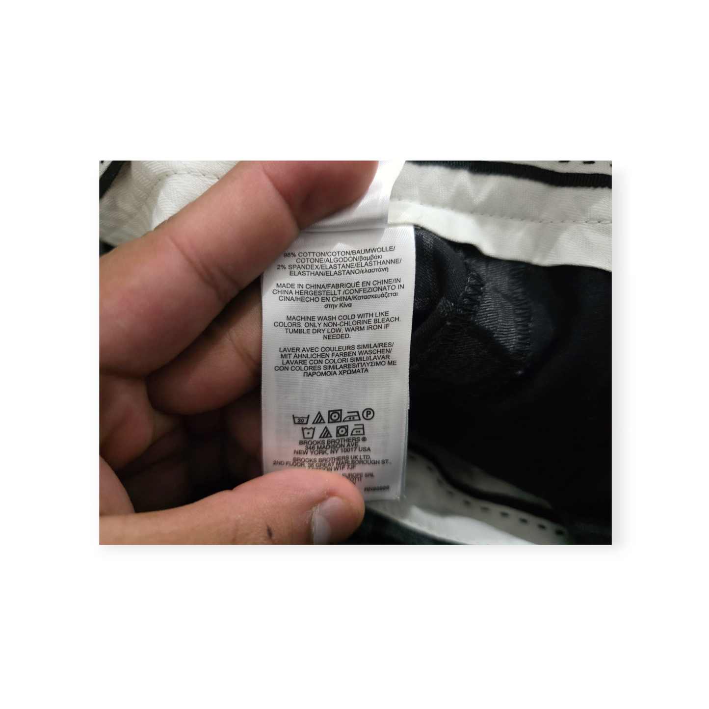 Pantalon Brooks Brothers Talla 10 Color Gris Cuadriculad
