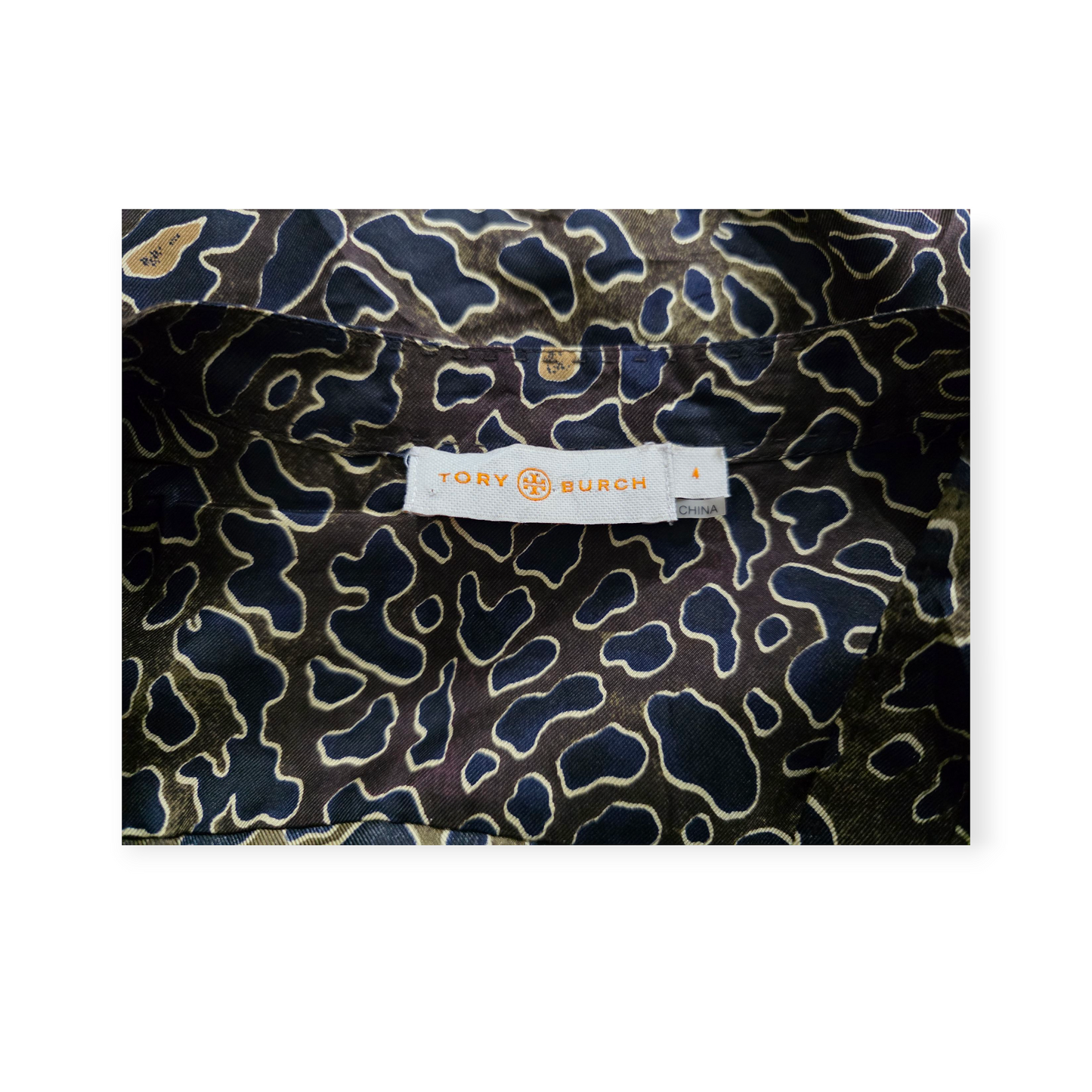 Blusa Tory Burch Talla 4 Color Cafe Manga Larga