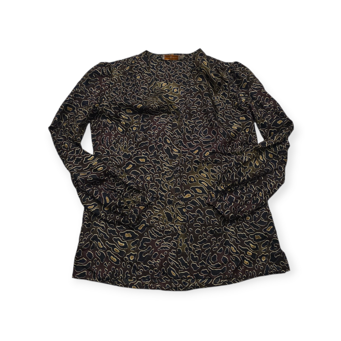 Blusa Tory Burch Talla 4 Color Cafe Manga Larga