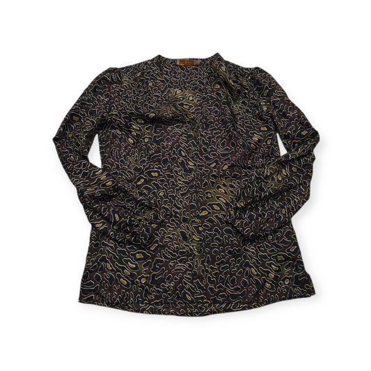 Blusa Tory Burch Talla 4 Color Cafe Manga Larga