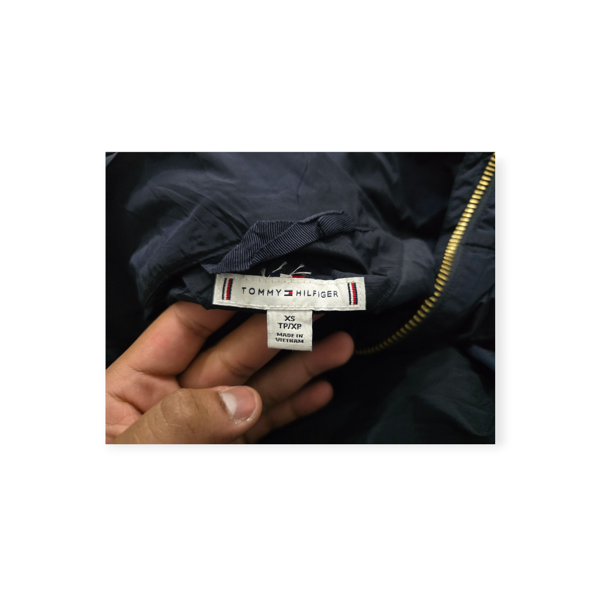 Chamarra Rompevientos Tommy Hilfiger De Mujer Azul Oscuro