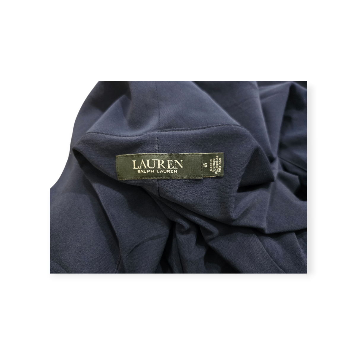 Maxi Vestido Ralph Lauren Azul Marino Talla 16