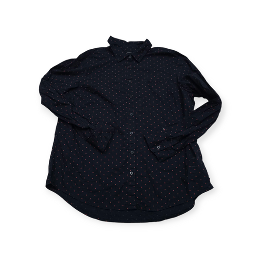 Camisa Tommy Hilfiger Azul Con Estrellas Relaxed Fit Mujer