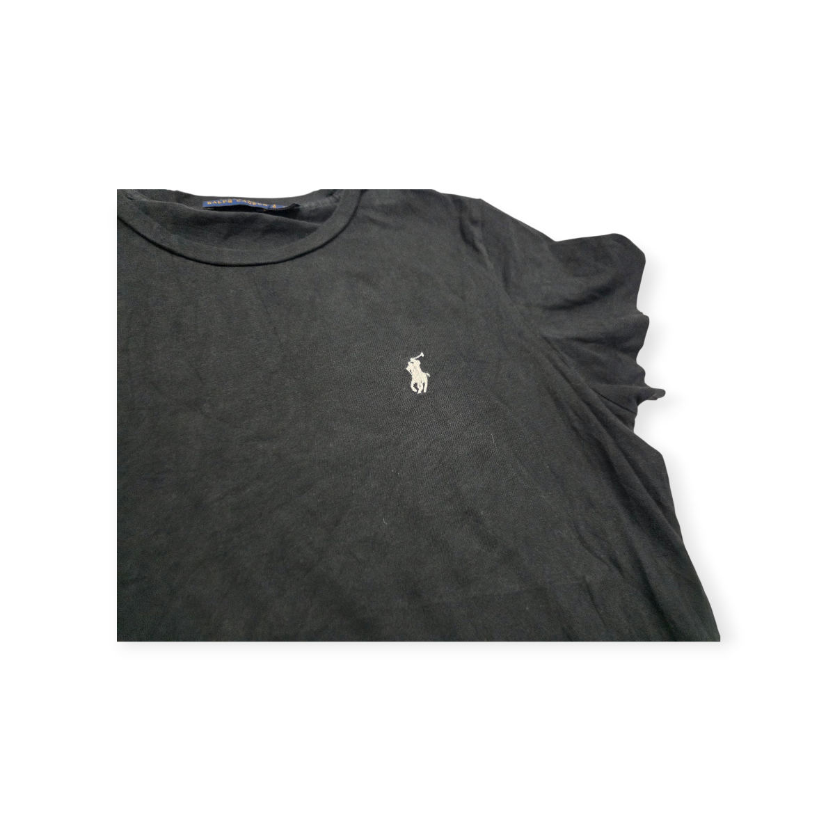 Playera Polo Ralph Lauren Grande L Negra Pony Blanco