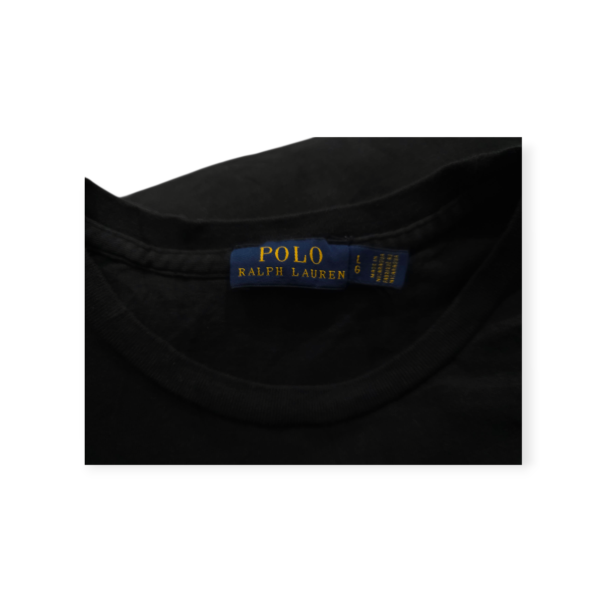 Playera Polo Ralph Lauren Grande L Negra Pony Blanco