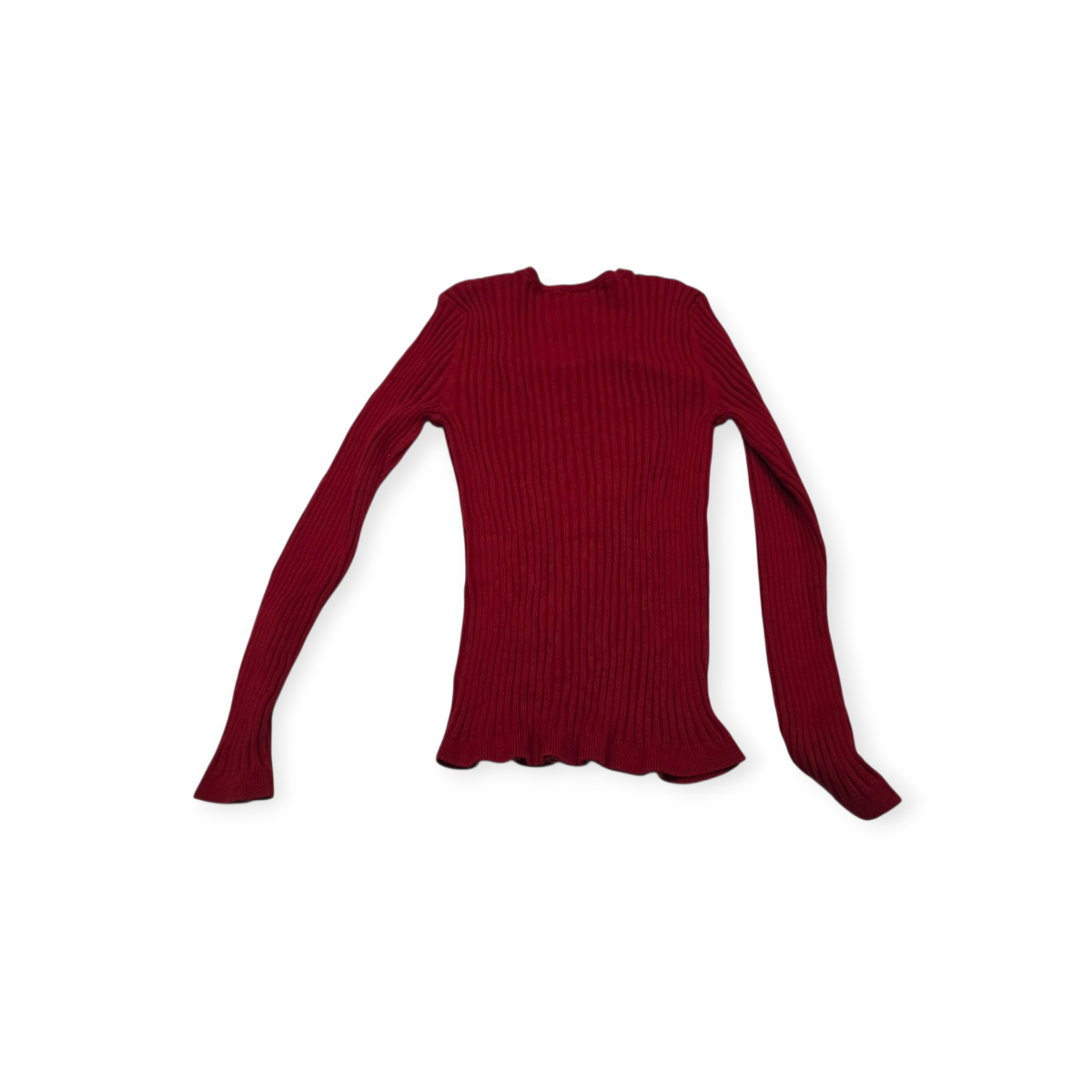 Sueter Ralph Lauren Rojo Y Cafe De Mujer Con Botones Grande