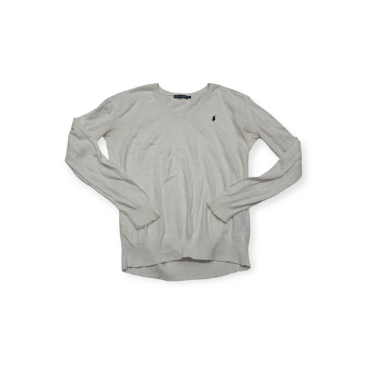 Sueter Ralph Lauren Mediana M Blanco Con Pony Azul