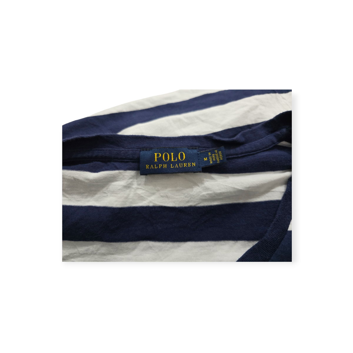 Playera Polo Ralph Lauren Blanca/azul De Mujer Poni Blanco