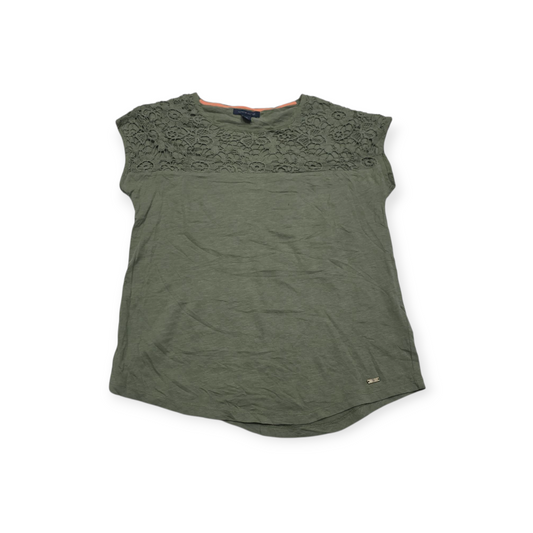Playera Tommy Hilfiger Chico S Verde Opaco Manga Corta
