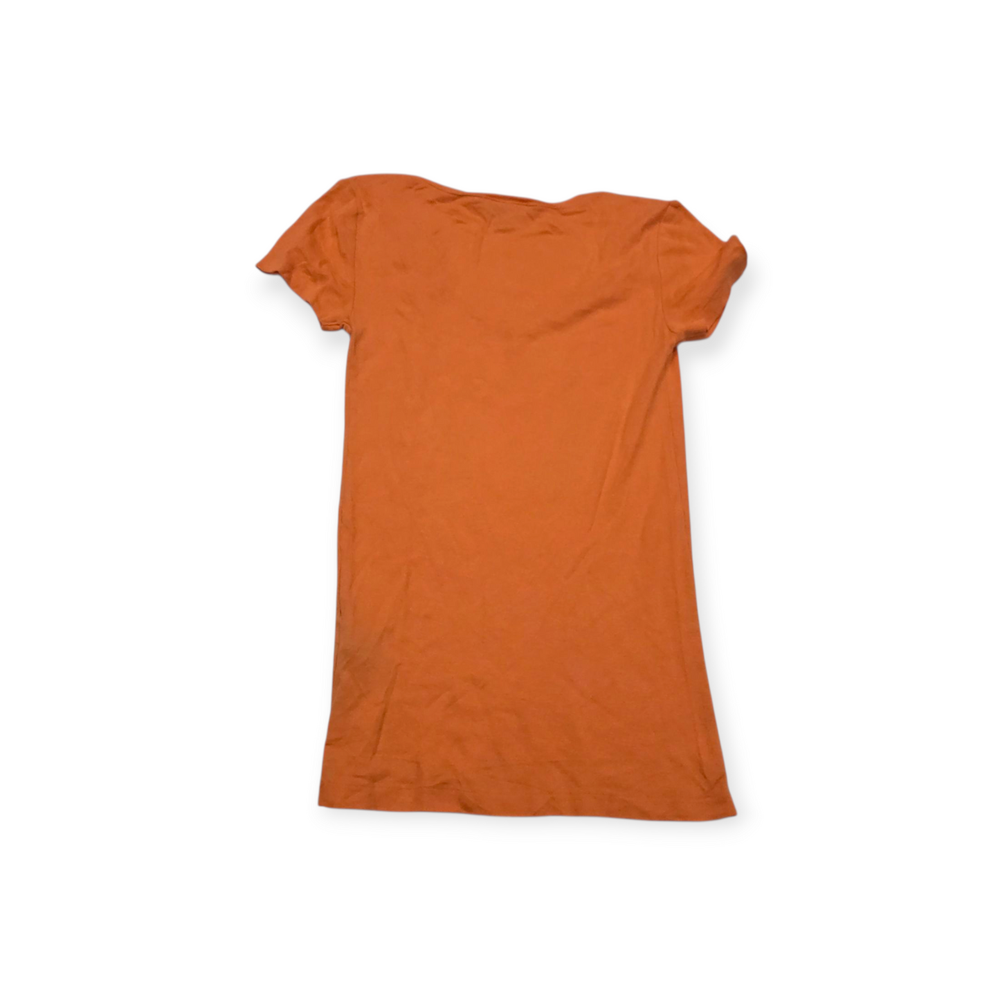 Playera Ralph Lauren Chico S Naranja Manga Corta De Mujer