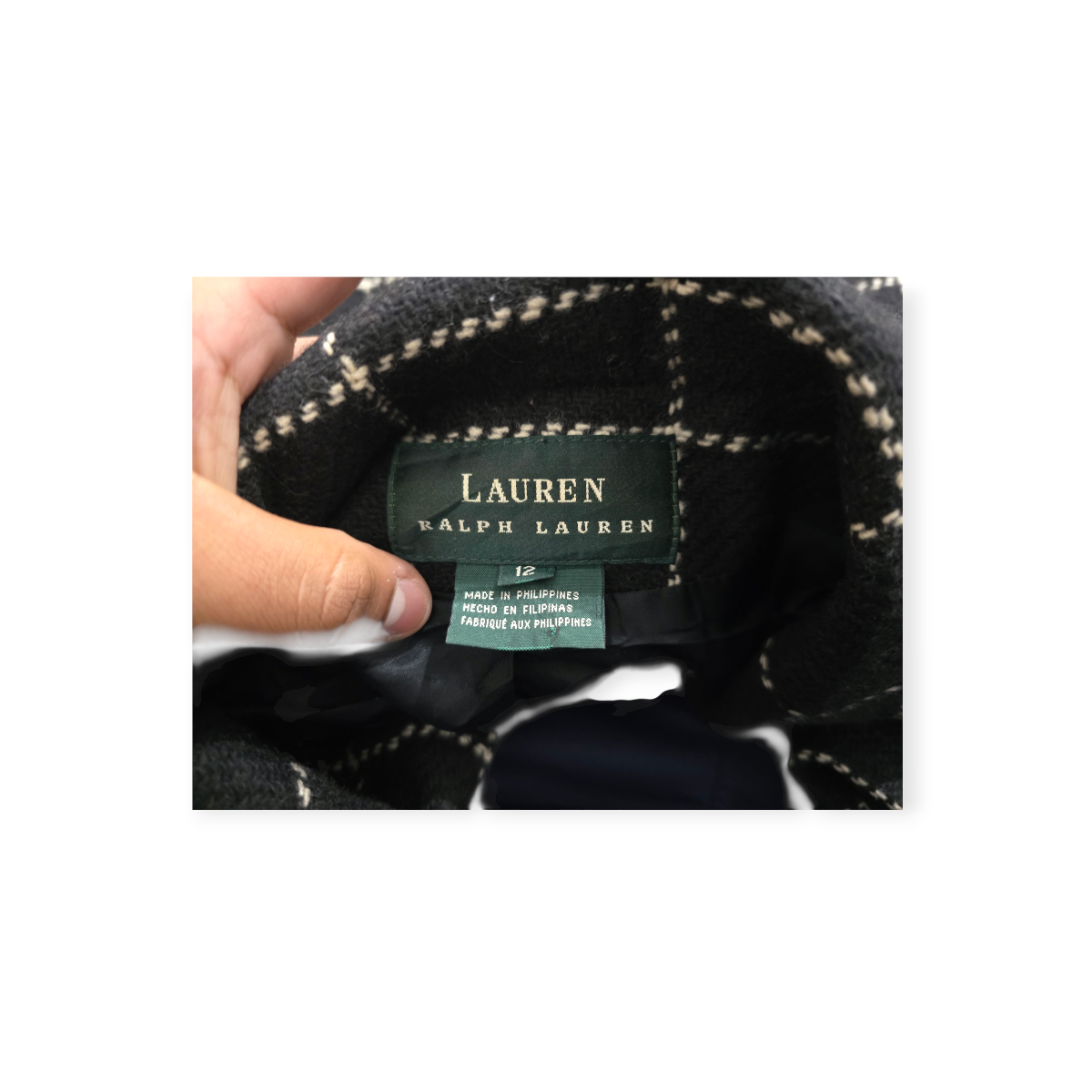 Blazer Ralph Lauren Grande L Negro Con Lineas Blancas