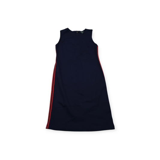 Vestido Ralph Lauren Azul Y Rojo Sin Mangas Mediano Petite