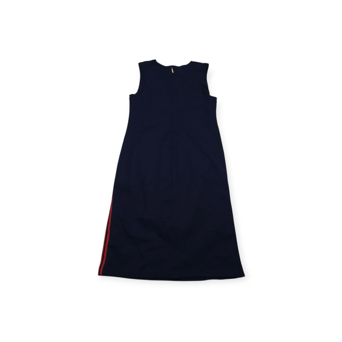 Vestido Ralph Lauren Azul Y Rojo Sin Mangas Mediano Petite