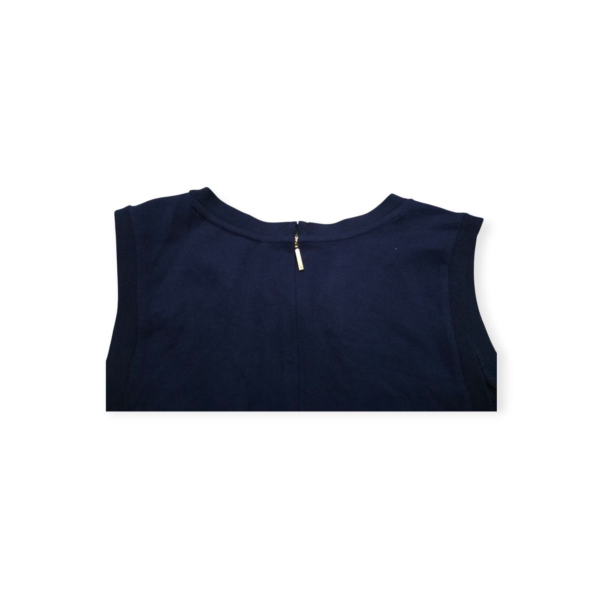 Vestido Ralph Lauren Azul Y Rojo Sin Mangas Mediano Petite