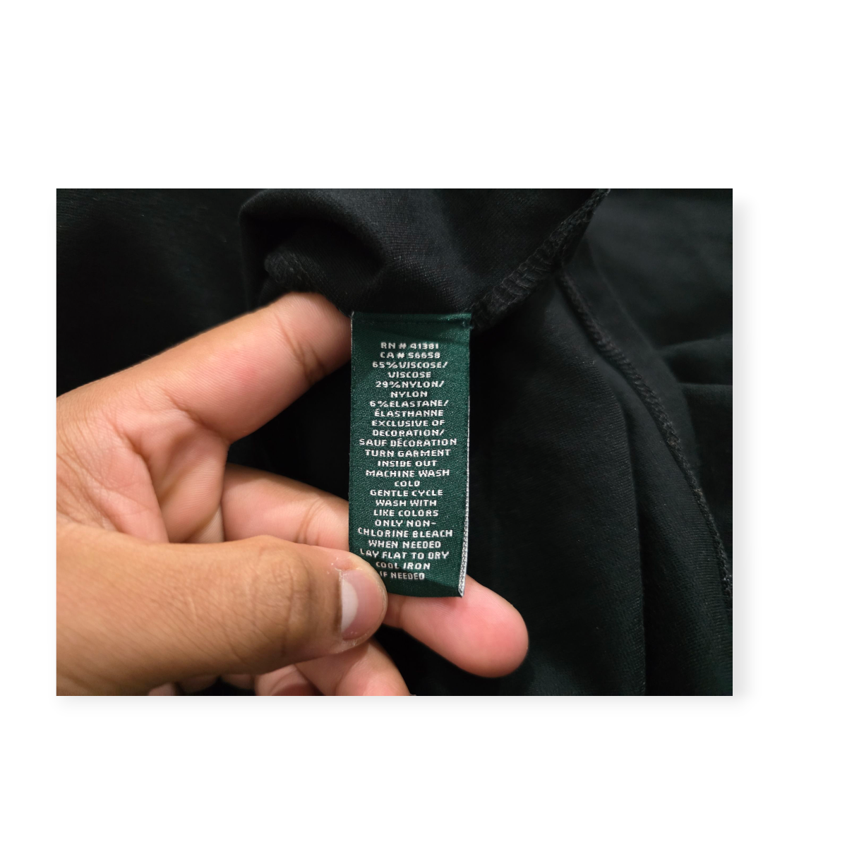 Vestido Ralph Lauren Negro De Viscose Mediano Manga Amplia