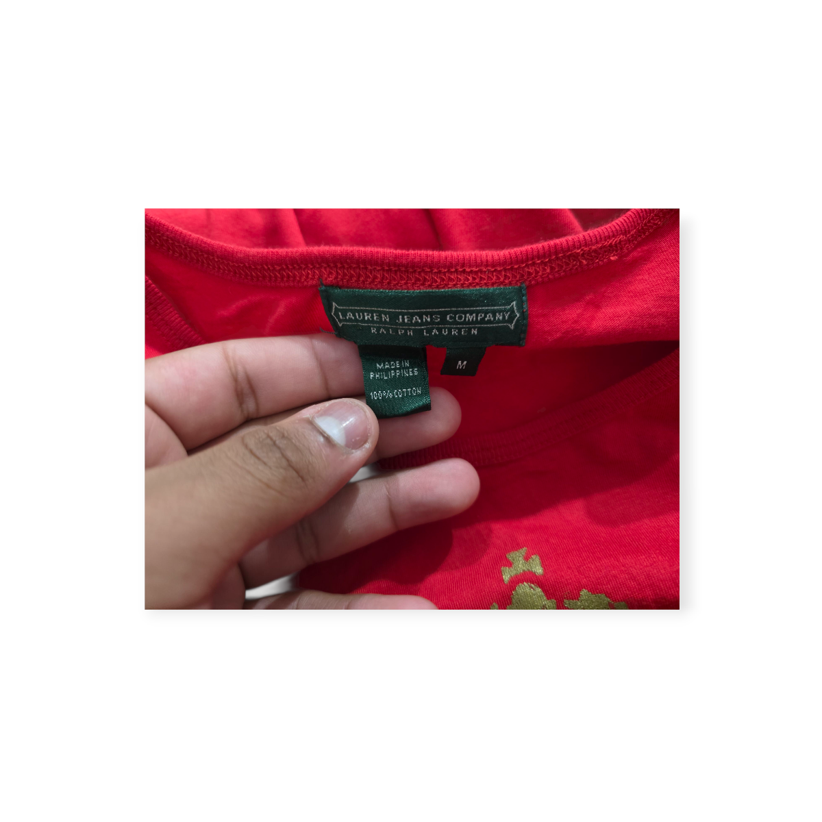 Playera Ralph Lauren Roja De Mujer Mediana M Manga Corta