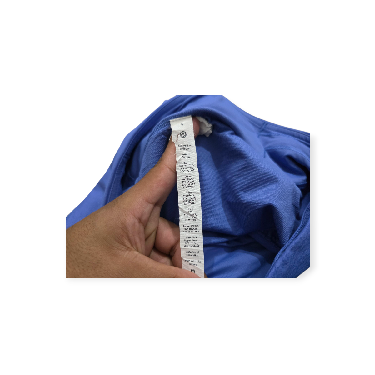 Short Lululemon Talla 4 Azul De Mujer
