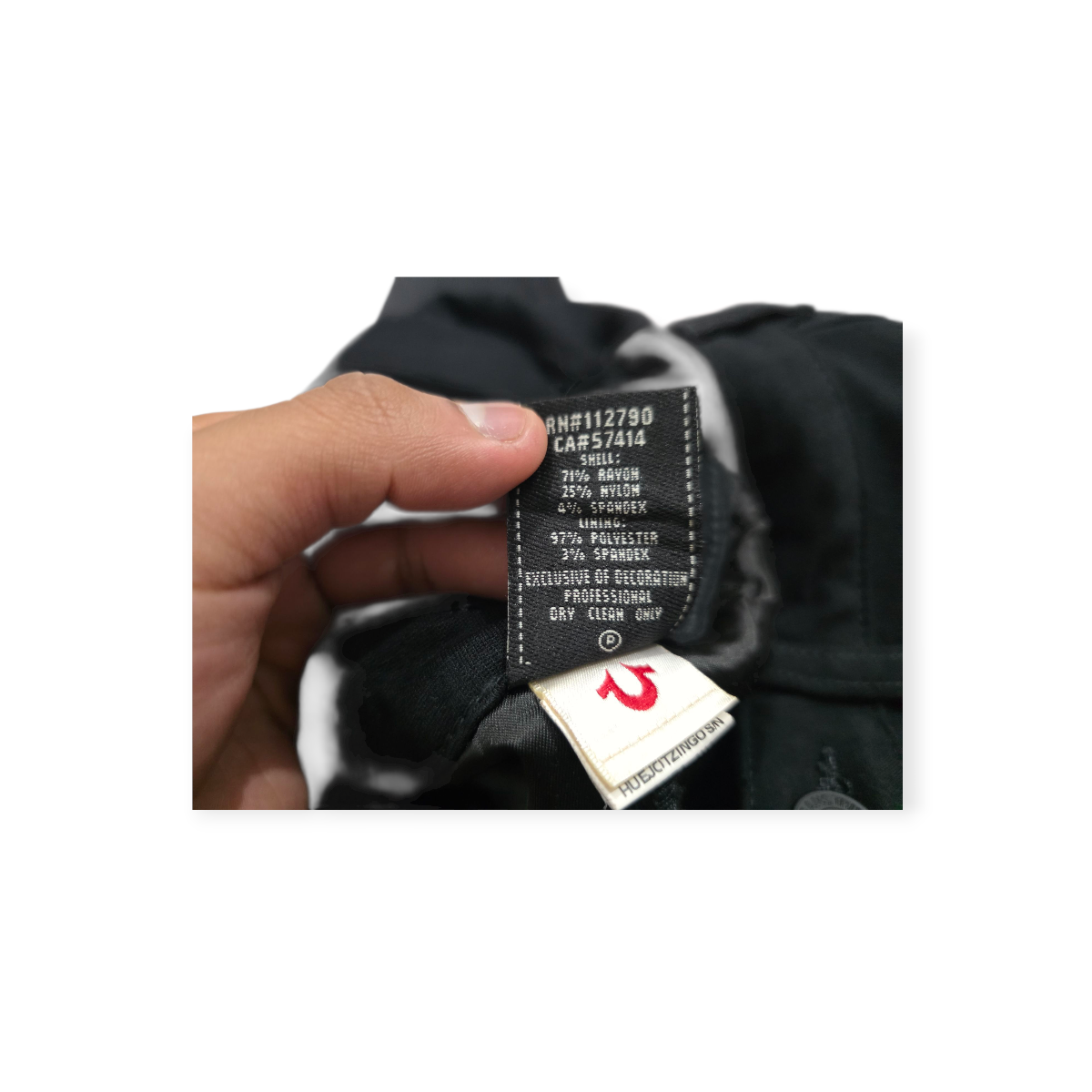 Pantalon True Religion Negro Con Cierres Talla 26 De Mujer