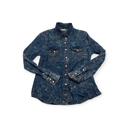 Camisa True Religion De Mezclilla Chico S Azul
