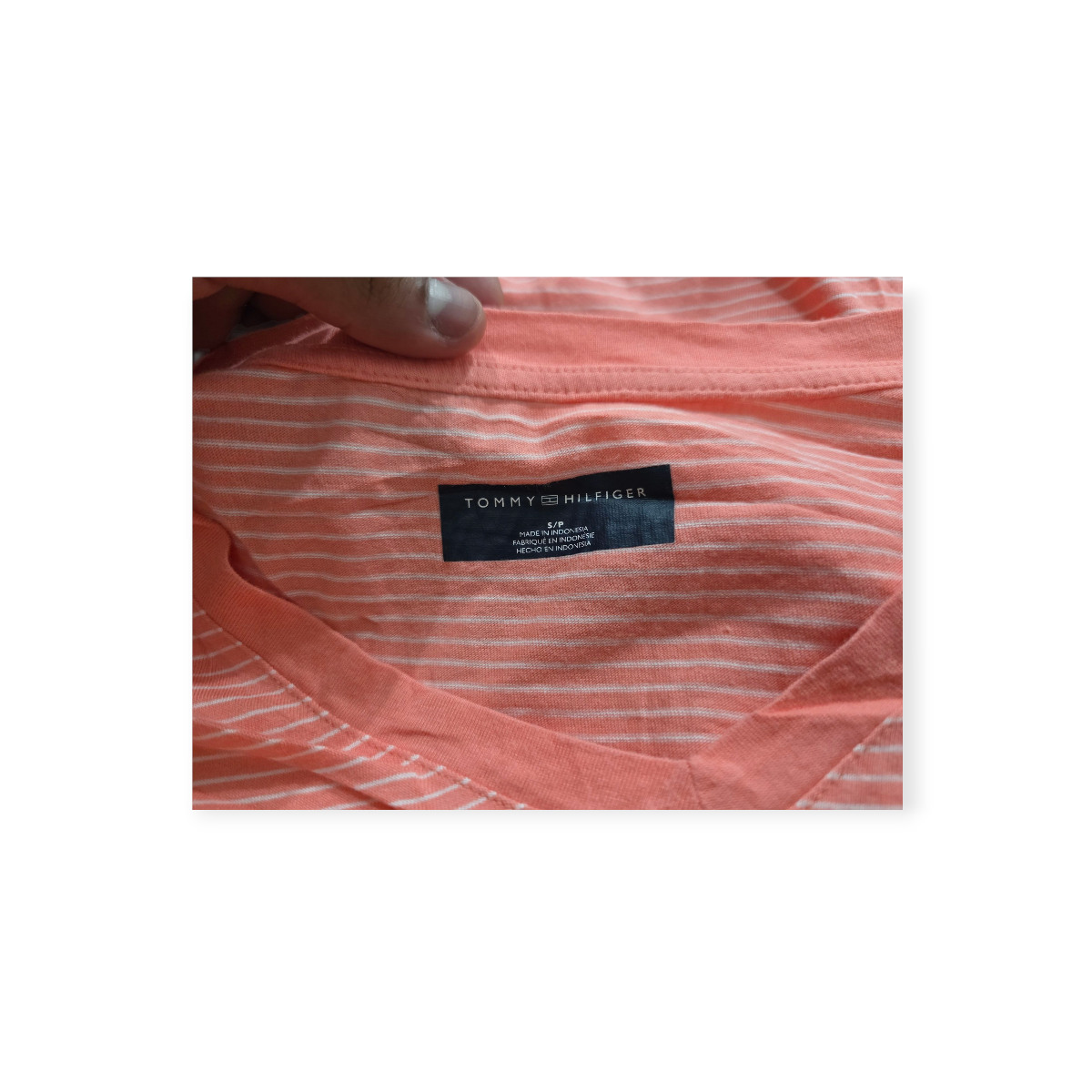 Playera Tommy Hilfiger Chico S Manga Corta Coral Claro