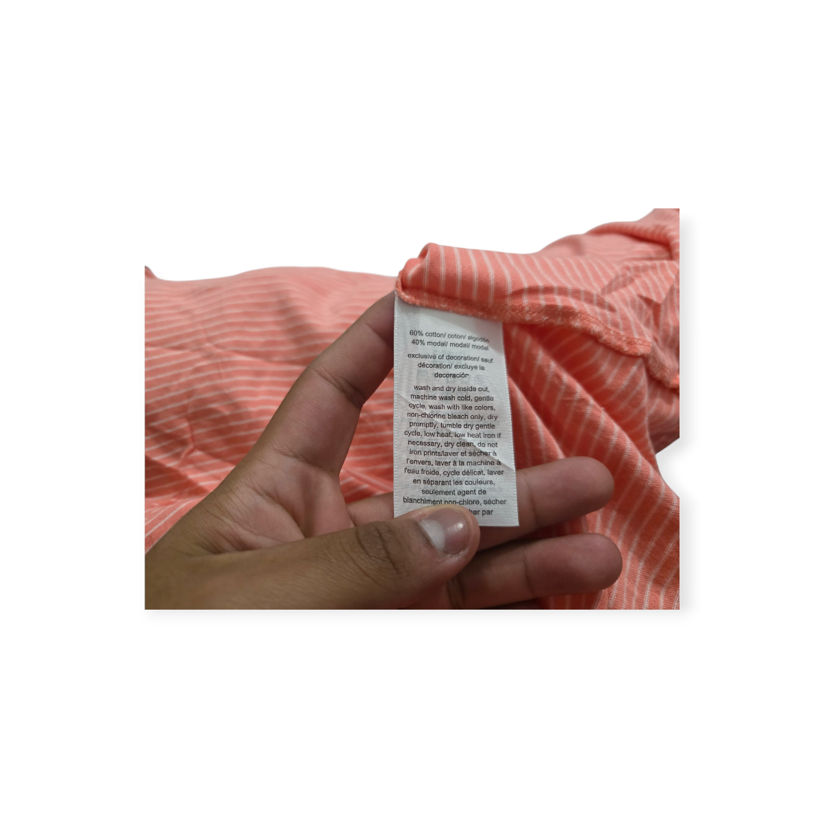 Playera Tommy Hilfiger Chico S Manga Corta Coral Claro