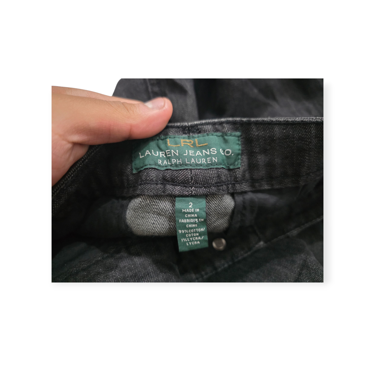 Pantalon Ralph Lauren Talla 2 Color Negro De Mezclilla