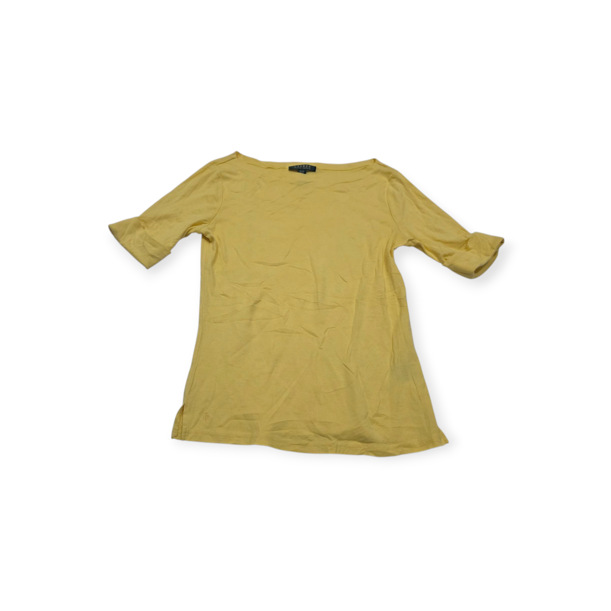 Blusa Ralph Lauren Mediana M Amarillo De Mujer Manga Corta