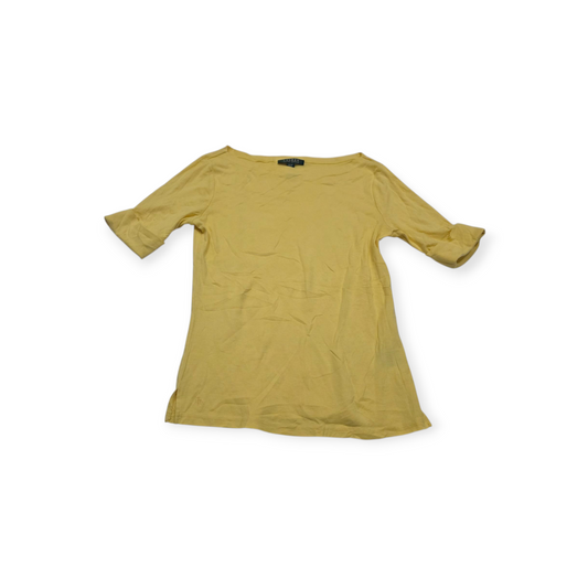 Blusa Ralph Lauren Mediana M Amarillo De Mujer Manga Corta