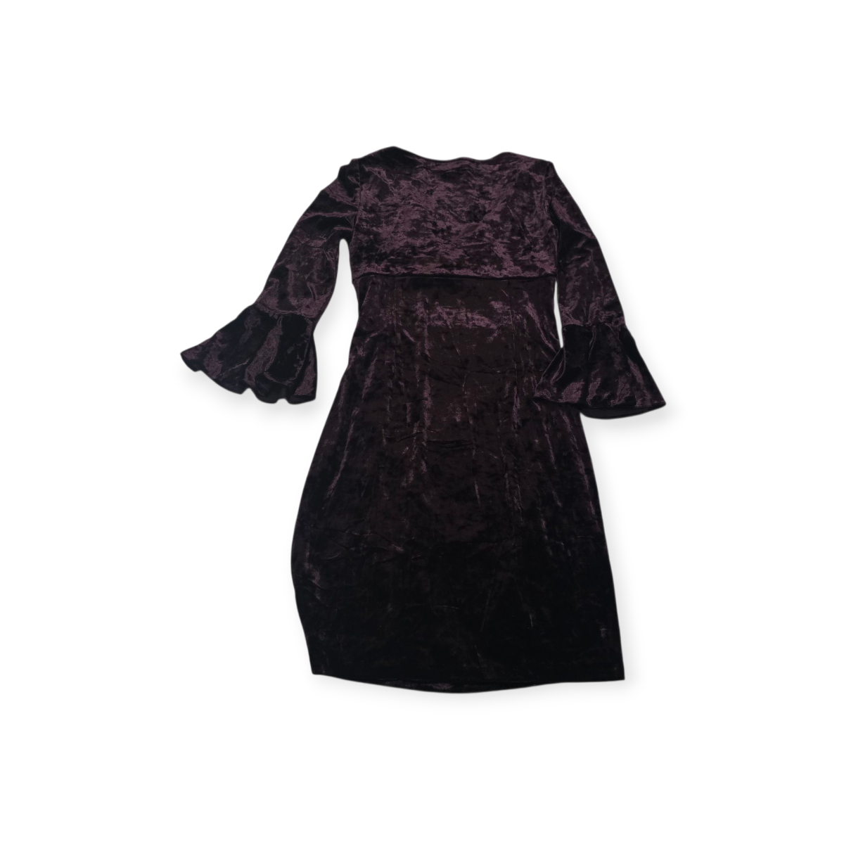 Vestido Ralph Lauren Terciopelo Talla 8 Morado Manga Larga