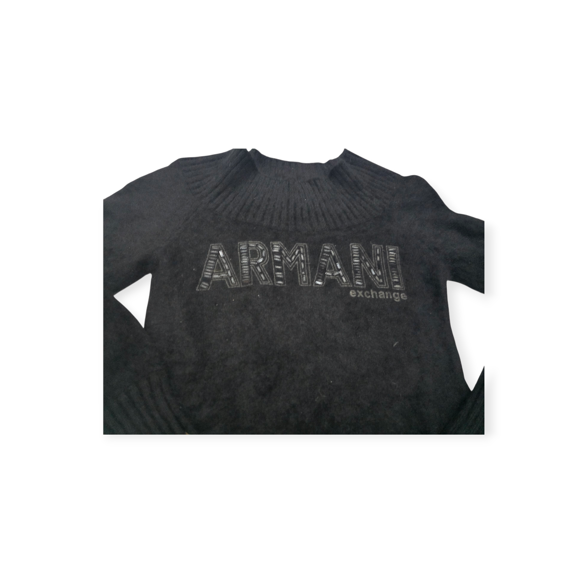 Sueter Armani Exchange De Mujer M Negro De Conejo De Angora