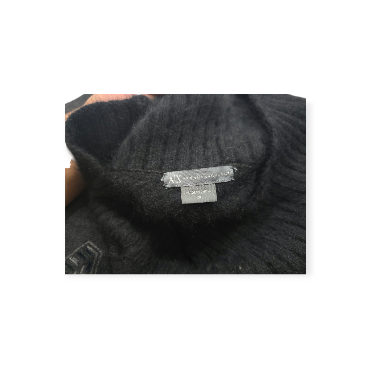 Sueter Armani Exchange De Mujer M Negro De Conejo De Angora