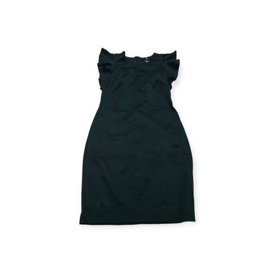 Vestido Tommy Hilfiger Talla 8 Verde Manga Corta Amplia