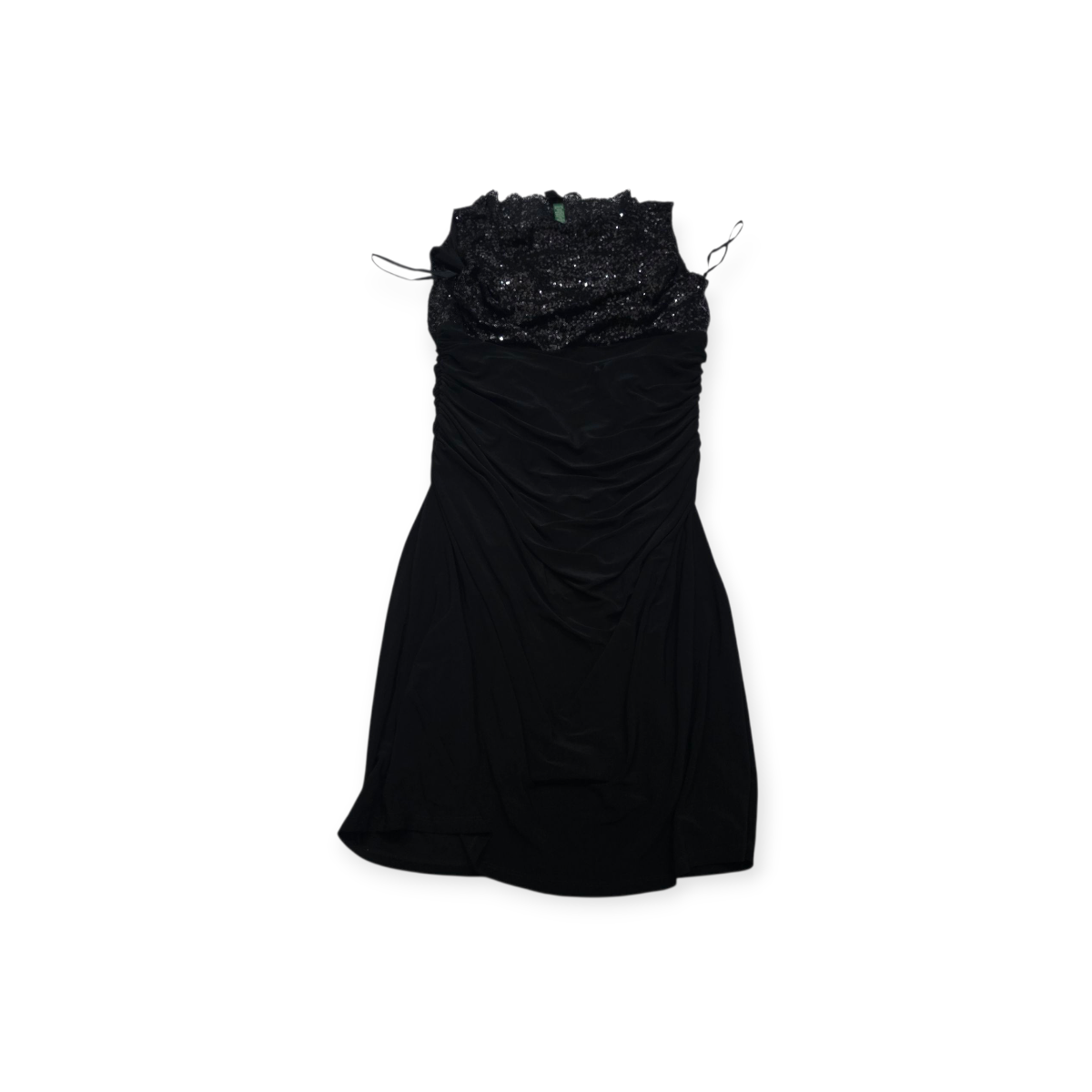 Vestido Ralph Lauren Talla 14w D Mujer Negro Con Lentejuelas
