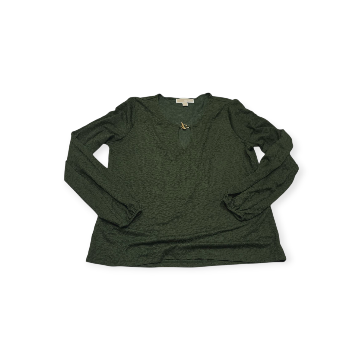Blusa Michael Kors Xgrande Xl Verde Opaco Manga Larga