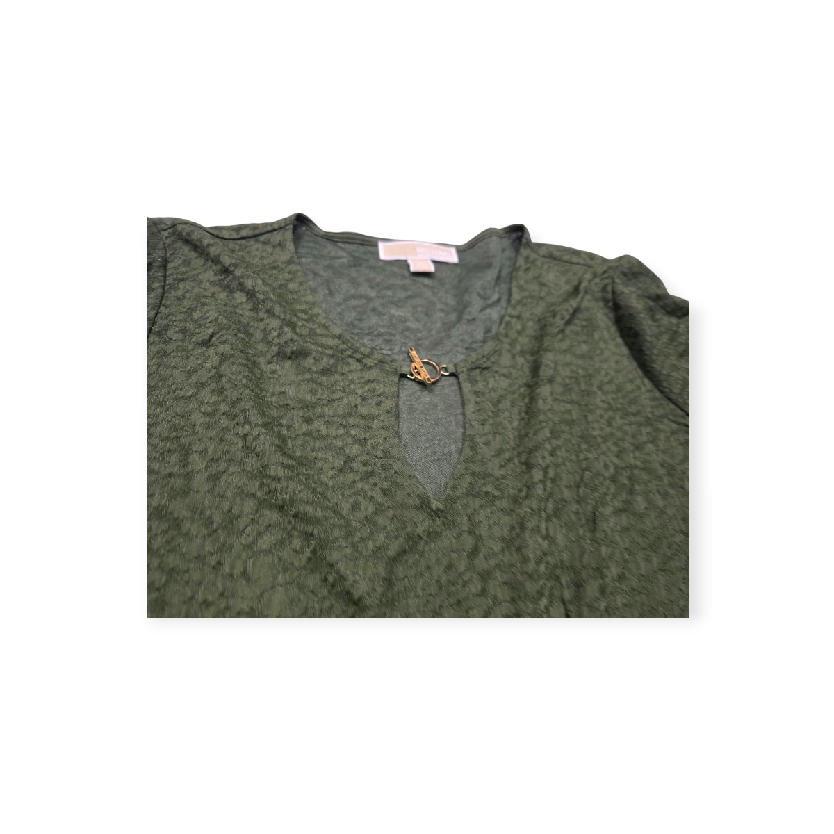 Blusa Michael Kors Xgrande Xl Verde Opaco Manga Larga